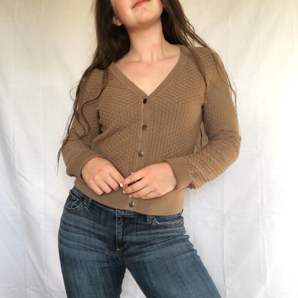 Liz Claiborne Tan Brown Cardigan